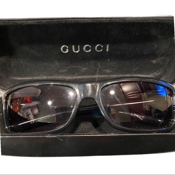Gucci Vintage Black/Blue Lens Sunglasses #1453S G Authentic - Picture 3 of 7